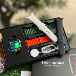 Наручний смарт-годинник Smart S100 PRO MAX + 4 ремінці в комплекті (259)