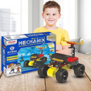 Металевий конструктор ROBOTIX 01027 №0  з електромотором, 84 елм./5 моделей (SB)