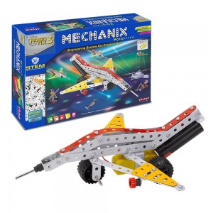 Металлический конструктор ROBOTIX 01007 №3 с электромотором, 215 элм./8 моделей (SB)