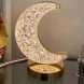 Нічний світильник акриловий на підставці Star Moon Table Light з акумулятором, Місяць (HA-158)