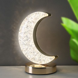 Ночник светильник акриловый на подставке Star Moon Table Light с аккумулятором, Месяц (HA-158)