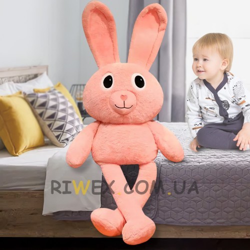 Мягкая игрушка-обнимашка Зайчик 100 см, Розовый (HA-5/HA-6)