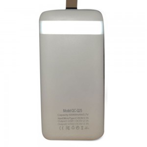УМБ Портативний зарядний пристрій Power Bank  ViaKing Q-25 50000 mAh, Білий (N-4)