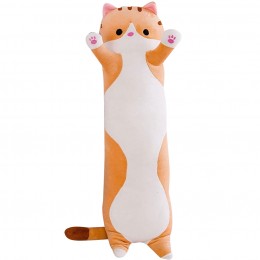 М'яка плюшева іграшка обіймашка Кіт Батон 50 см, Помаранчевий