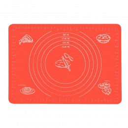Силіконовий килимок для розкочування тіста та випічки 30х40 см, Червоний (205)