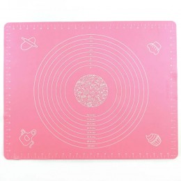 Силиконовый коврик для раскатки теста и выпечки 30х40 см, Розовый (205)