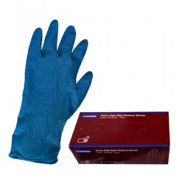 Перчатки резиновые универсальные для уборки Luximed 25 пар размер L, Синий