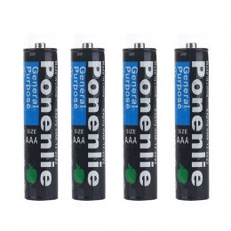 Батарейка солевая Ponenlie R03 1,5V AAA, 4 шт (АП)