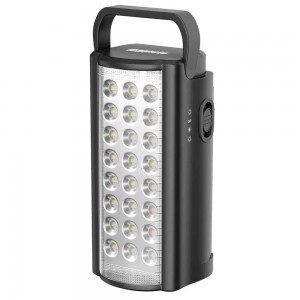 Фонарь переносной светодиодный KINSACH (Almina) с повербанком 220V, Черный (30)