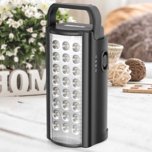 Фонарь переносной светодиодный KINSACH (Almina) с повербанком 220V, Черный (30)