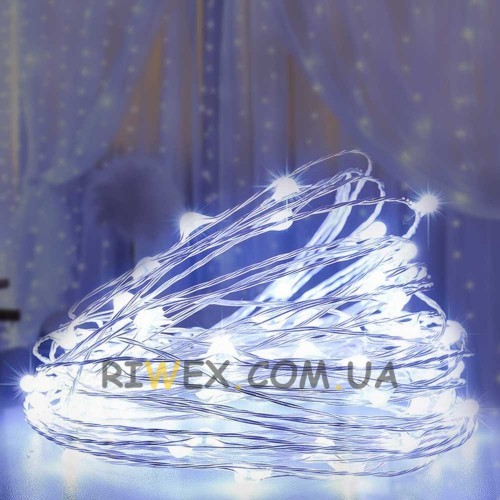 Новорічна LED гірлянда Крапля роси , 3 м, Холодний Білий (HA-51)