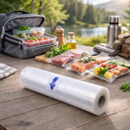 Вакуумні пакувальні пакети для вакуматора рифлені 20 см х 5 м (JM/7365)