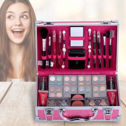 Стартовый набор косметики для макияжа GM19423 в розовом чемоданчике