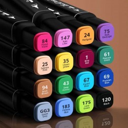 Набор оригинальных двусторонних маркеров Touch для рисования и скетчинга, 204 штуки (HA-227)
