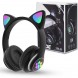 Бездротові навушники Cat STN-28, що світяться з котячими вушками, Чорний