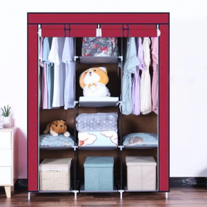 Складна тканинна шафа Storage Wardrobe 28130, Бордовий
