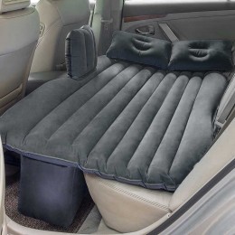 Надувне автоліжко, автомобільний матрац на заднє сидіння з подушками Car mattress, Чорний (626)