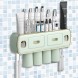 Диспенсер-полиця для зубного приладдя A1910 з 4 склянками та шухлядками, Зелений (626)