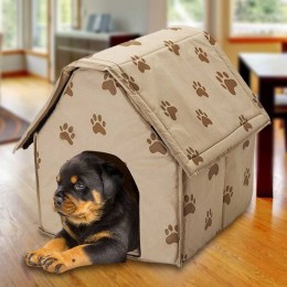 Домик для собак и кошек Portable Dog House Будка, Бежевый