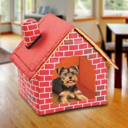 Домик для собак и кошек Portable Dog House Будка, Красный