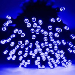 Новогодняя гирлянда XMAS нить 500 LED черный провод 32 метра, Синий (2024)