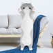 М'яка іграшка-подушка Довгий Кіт-обіймашка 110 см, Сірий (237)