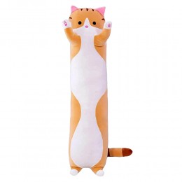 М'яка іграшка-подушка EL-2117-8 Довгий Кіт-обіймашка 130 см, Коричневий (237)