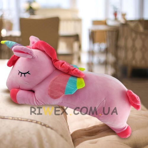 Мягкая игрушка-подушка EL-2117-33 Единорог 100 см, Розовый (237)
