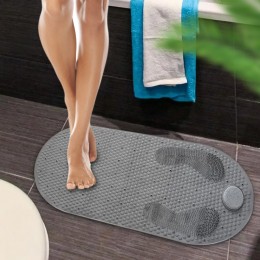 Нековзний килимок зі шліфувальним каменем для ванної кімнати Bathroom mat 80 x 40 см, Сірий (212)