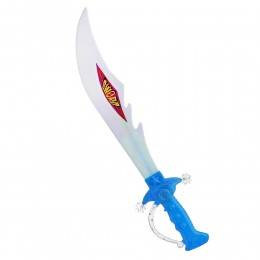 Игрушечный детский меч-сабля со световыми эффектами, на батарейках, 37 см, Голубой