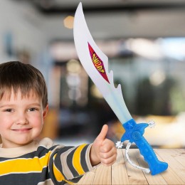 Игрушечный детский меч-сабля со световыми эффектами, на батарейках, 37 см, Голубой