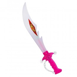 Іграшковий дитячий меч-шабля зі світловими ефектами, на батарейках, 37 см, Рожевий
