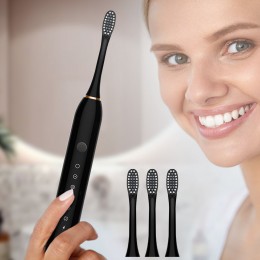 Зубная щетка Sonic Toothbrush X-3 звуковая электрическая LY-393 + 3 насадки, Черный (205)