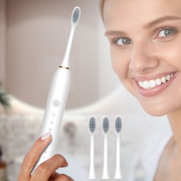 Зубна щітка Sonic Toothbrush X-3 звукова електрична LY-393 + 3 насадки, Білий (205)