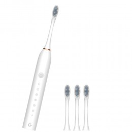 Зубная щетка Sonic Toothbrush X-3 звуковая электрическая LY-393 + 3 насадки, Белый (205)