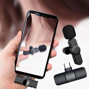 Бездротовий мікрофон петличка K8 Wireless Microphone Type-C, Чорний (205)