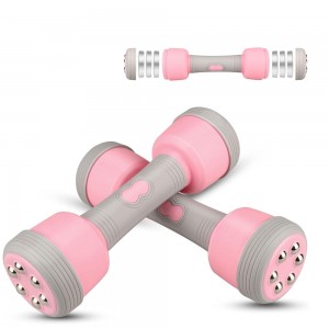 Гантелі-масажер Multifunctional massage dumbbells з ругулюванням ваги, Рожевий (205)