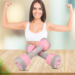 Гантелі-масажер Multifunctional massage dumbbells з ругулюванням ваги, Рожевий (205)
