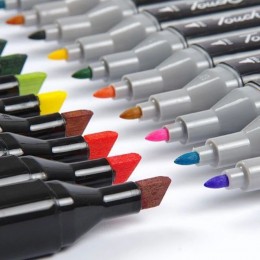 Набор двусторонних маркеров для скетчинга Touch - 120 шт., + Раскраска антистресс на 50 л. в подарок