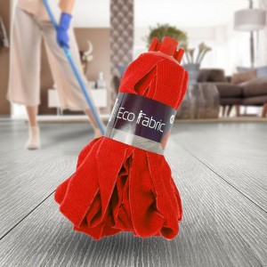 Насадка для швабры Eco Fabric EF-0160-MB МОП СПИДНИЧКА из полосок микрофибры 160г, Красный (DRK)