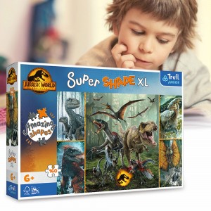 Пазли Trefl Супер форми XL Jurrasic world 50026 Незвичайні динозаври, 160 ел (SB)