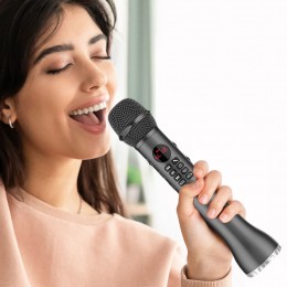 Бездротовий вокальний мікрофон для караоке L-598, з USB, Чорний (205)