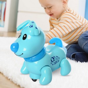 Игрушечная собачка на батарейках Смешной щенок EM 070 A, Голубой (IGR24)