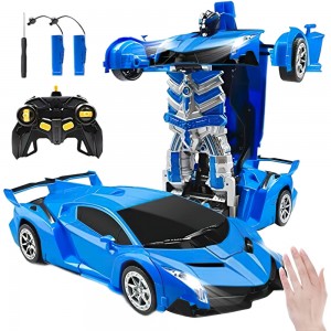 Машинка Трансформер Lamborghini Robot Car Size 1:18, Синий (HA-120)