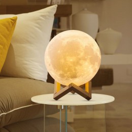 Лампа-нічник Місяць Magic 3D Moon Lamp, 15 см, Біла (HA-178)