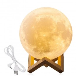 Лампа-ночник Луна Magic 3D Moon Lamp, 15 см, Белая (HA-178)