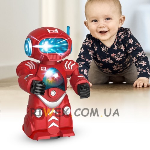 Інтерактивна іграшка Робот EL-2048 на батарейках, Червоний (B)
