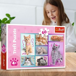 Пазлы Trefl 17373 Милые котики, 60 элм. (SB)
