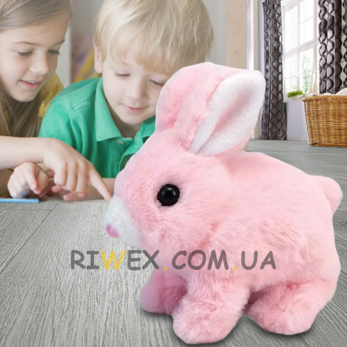 Інтерактивна іграшка Pitter patter pets Кролик: звук, світиться, грає музика, Рожевий (626)