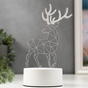Светильник 3D Desk Lamp Олень, теплое свечение, USB (205)